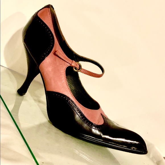 Miu Miu Mauve & Chocolate High Heel MaryJane 6 1/2 - Picture 2 of 4